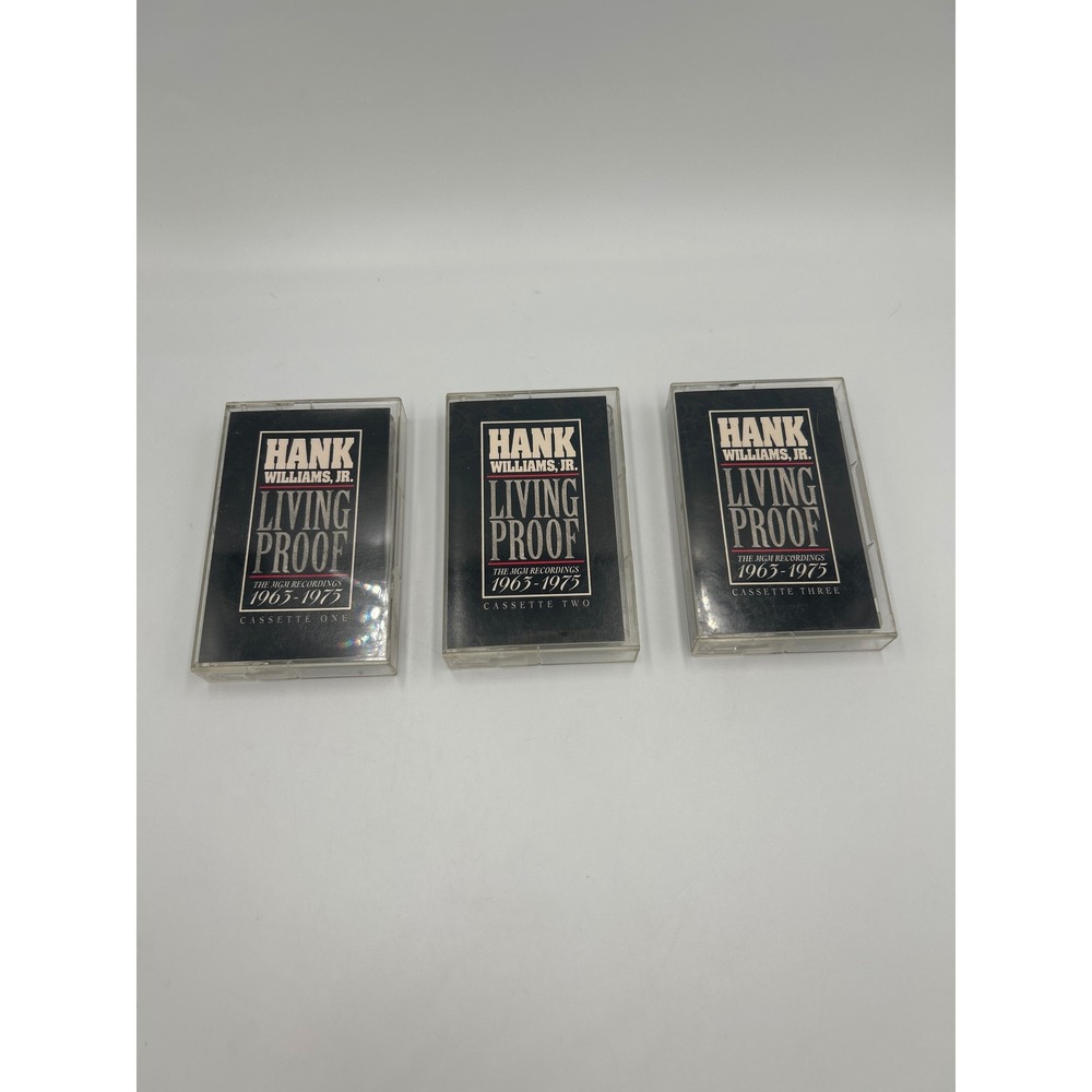 Hank Williams Jr Living Proof The MGM Recordings 1965-1975 3 Cassette Tape Set